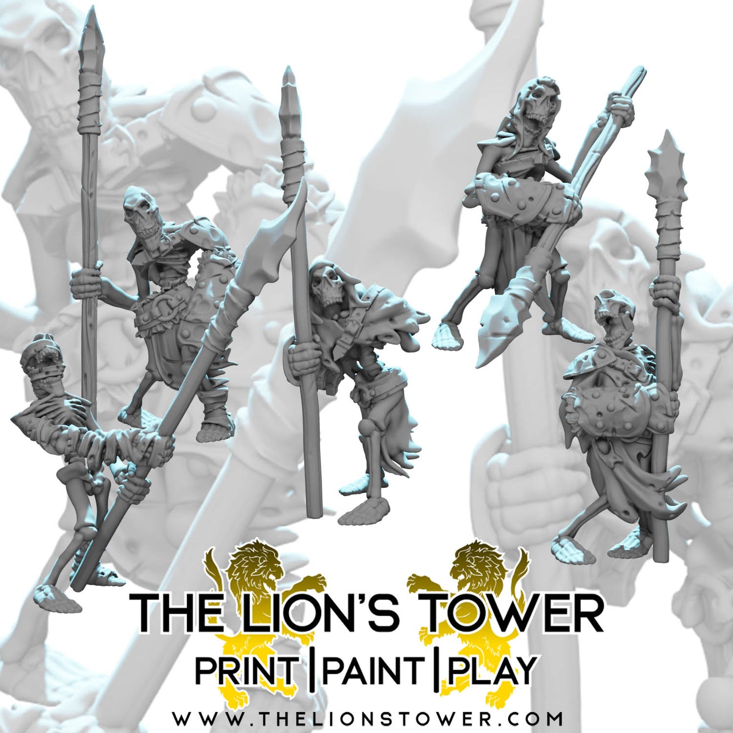 Goblin Skeletons with Spears (set of 5)