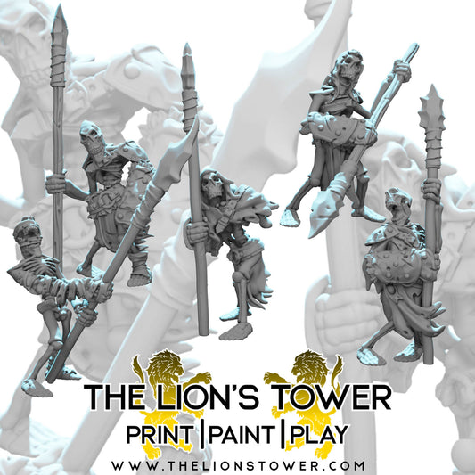 Goblin Skeletons with Spears (set of 5)