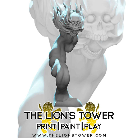 Flameskull (32mm scale resin miniature with MDF base)