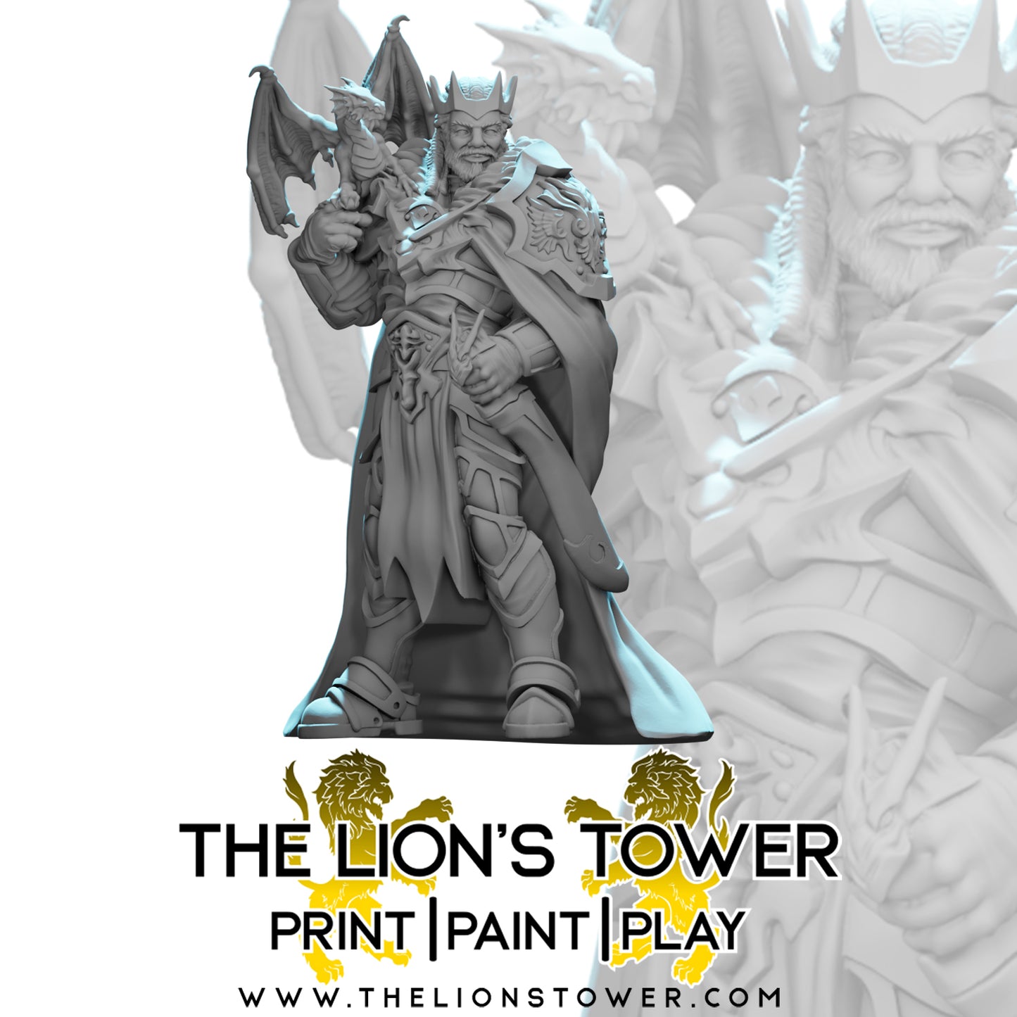 Kingdom of Talarius - King Garmond (32mm scale resin miniature with MDF base)