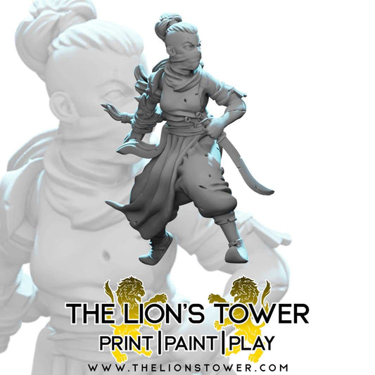 Knights of the Shield (Saracen) - Assassin (32mm scale resin miniature with MDF base)
