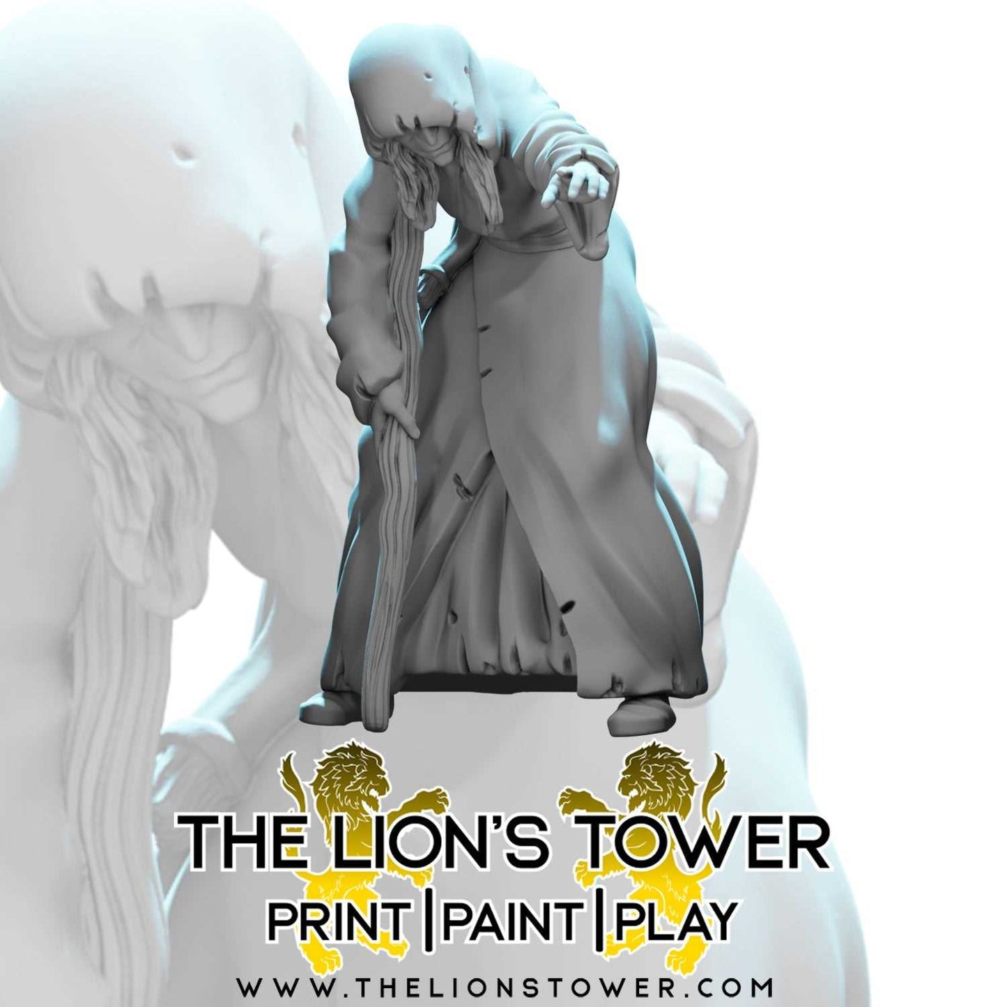 Innocent Old Lady (32mm scale resin miniature with MDF base)