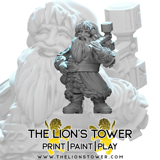 Saint Niklaus - Festive Dwarf (32mm scale with MDF Base)