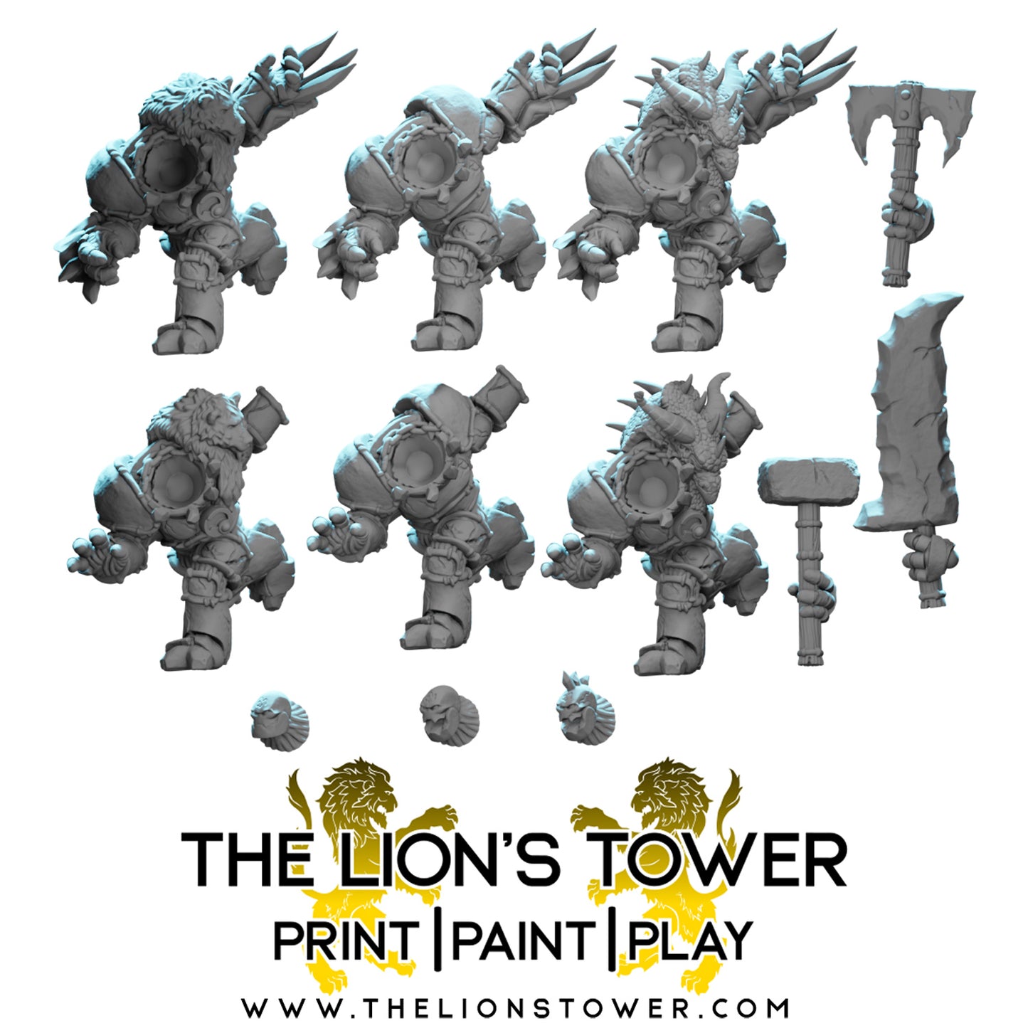 Warforged Barbarian STL Files
