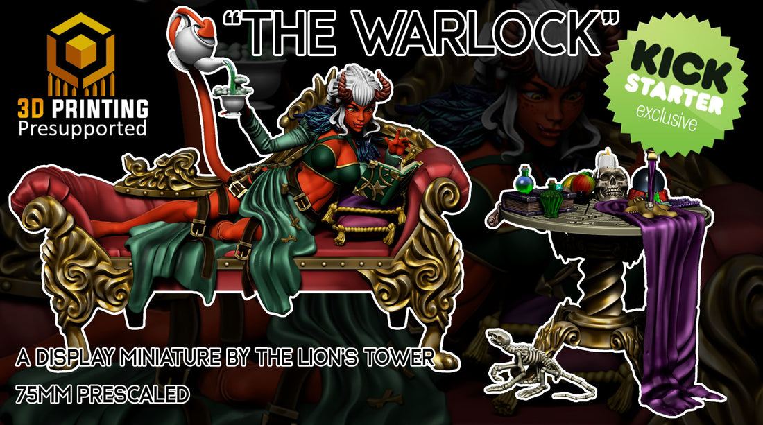 Announcing "The Warlock" - a 75mm Kickstarter Exclusive diorama mini