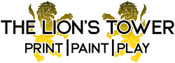 The Lions Tower Logo with 2 Yellow coloured Lions Rampant in the Background