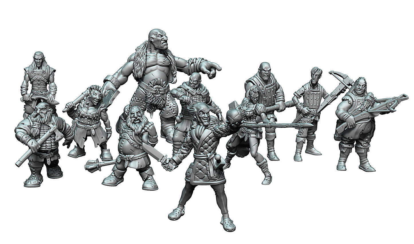 Count Olav's Bandit Troupe (32mm scale Resin with MDF bases)