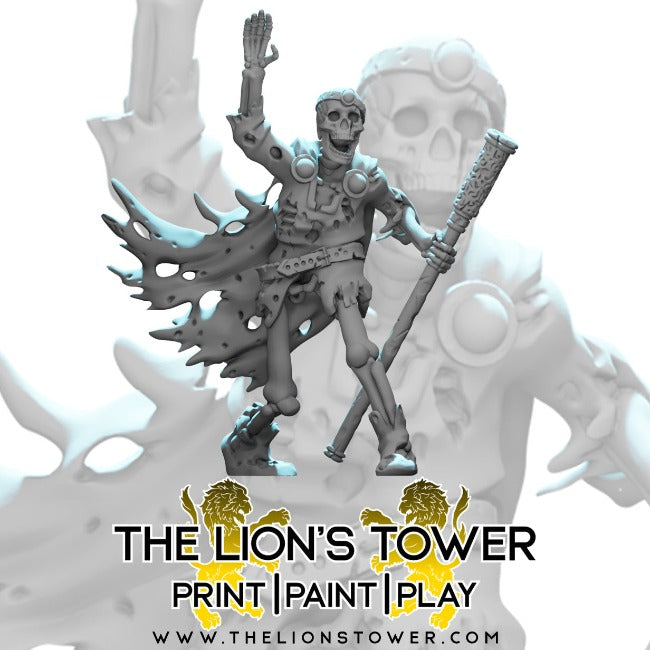 Classic Skeleton Heroes (Set of 4 x 32mm scale resin miniatures with MDF bases)