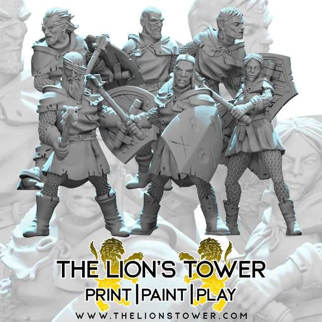Cultists of Kane - Iron Fists (Set of 6 x 32mm scale resin miniatures with MDF bases)
