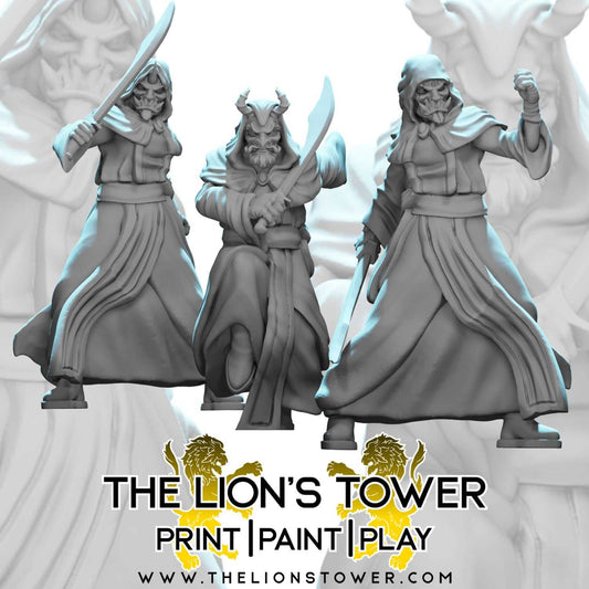 Golden Masked Cultists - Attacking (Set of 3)