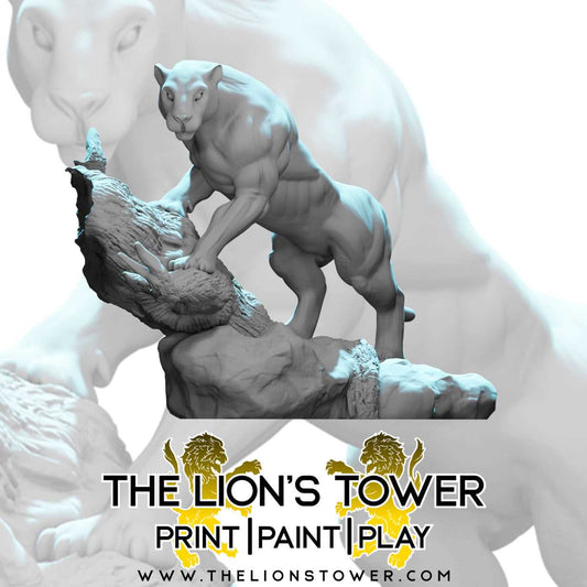 Gwen - Planar Panther (32mm scale resin miniature with MDF base)