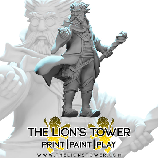 Kingdom of Talarius - Grand High Sage Toller (32mm scale resin miniature with MDF base)